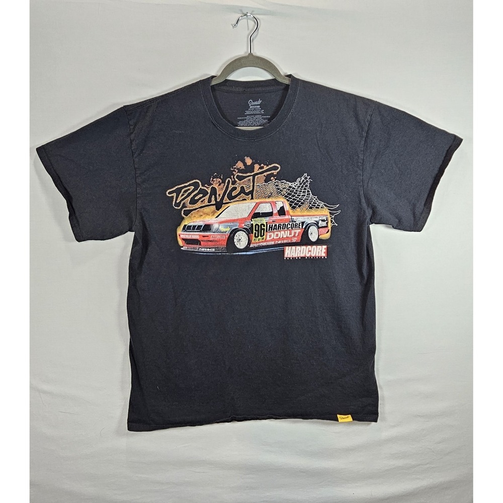 Donut‎ Hardcore #96 Racing Division Adult L Black Performance Truck T-Shirt